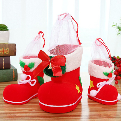 Hot Style Christmas Creative Candy Flocking Boots China